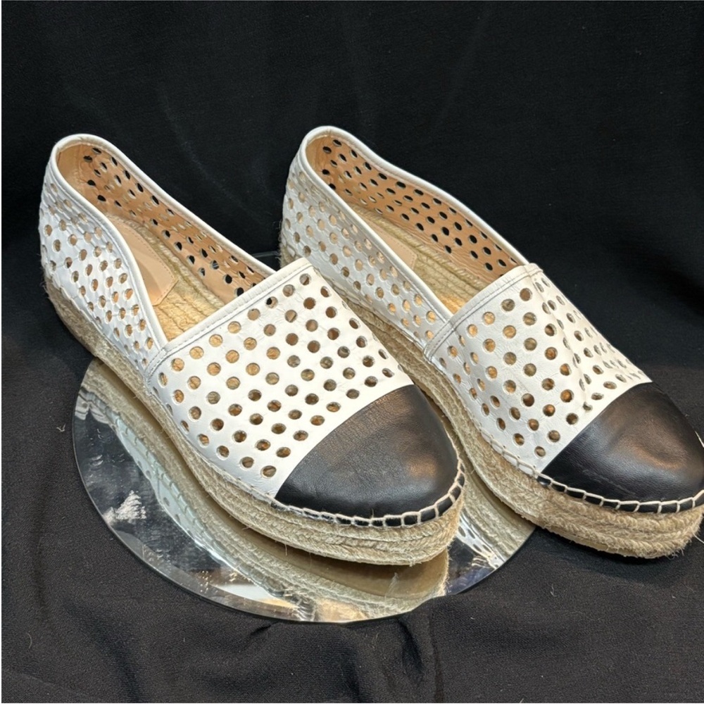 EUC LOEFFLER RANDALL 10 Women’s  Perforated Espadrille Slip-On - Picture 2 of 10
